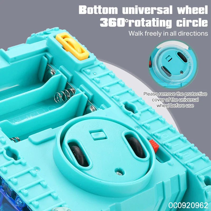 Dancing and glowing musical excavator