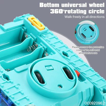 Dancing and glowing musical excavator