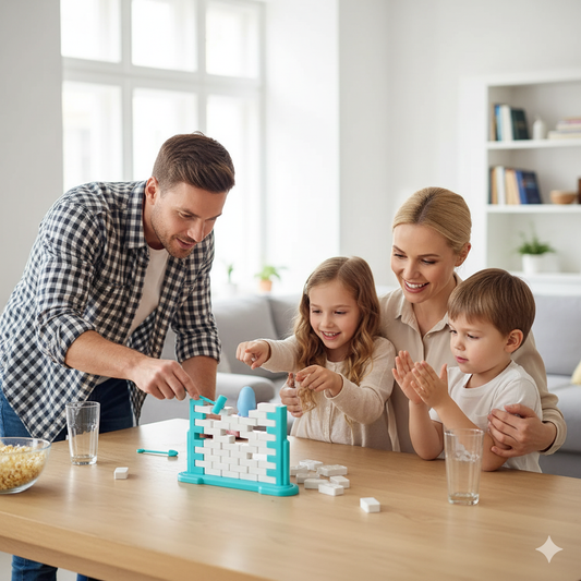 Penguin Brick Push Balance Family Game