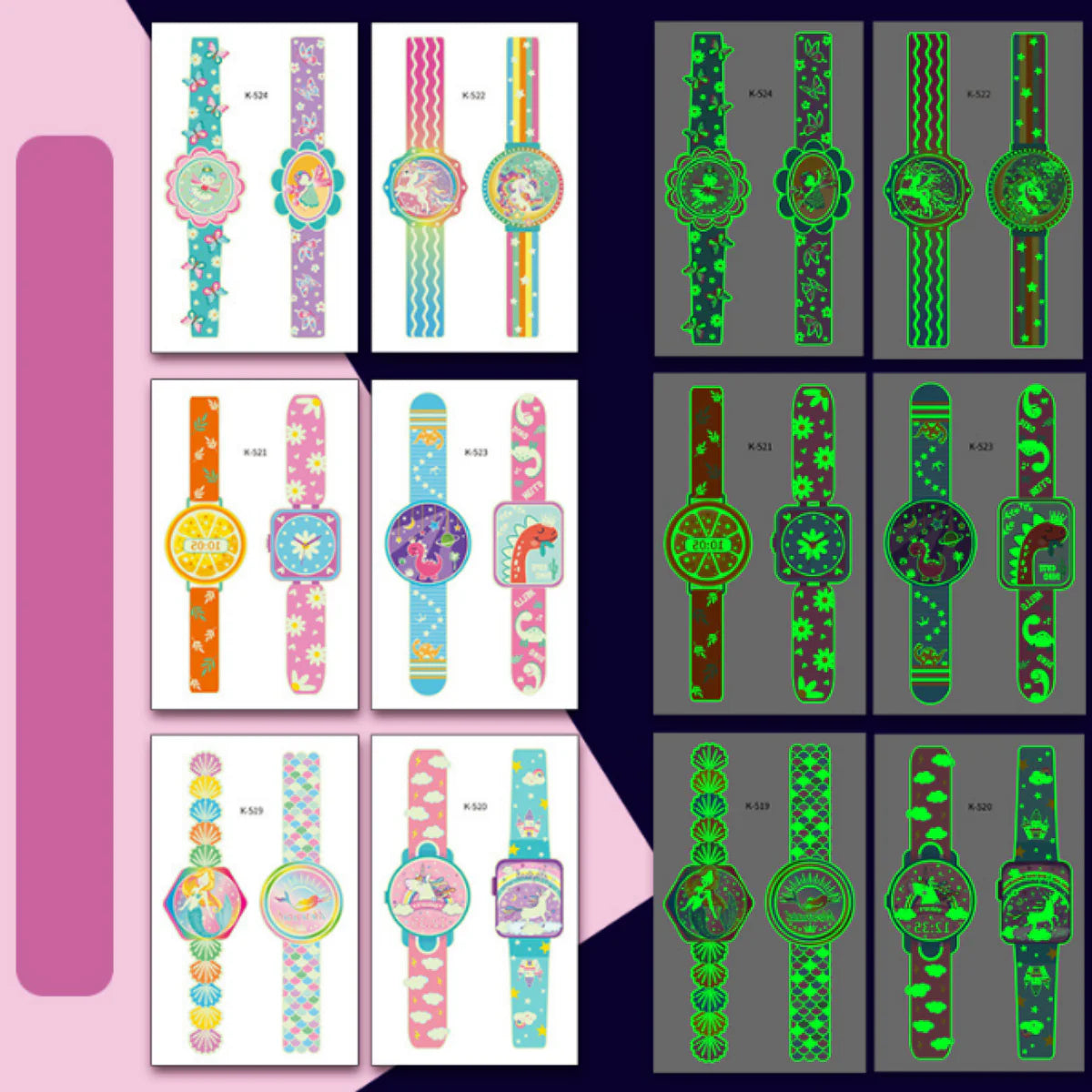 Glow-in-the-Dark Watch Stickers