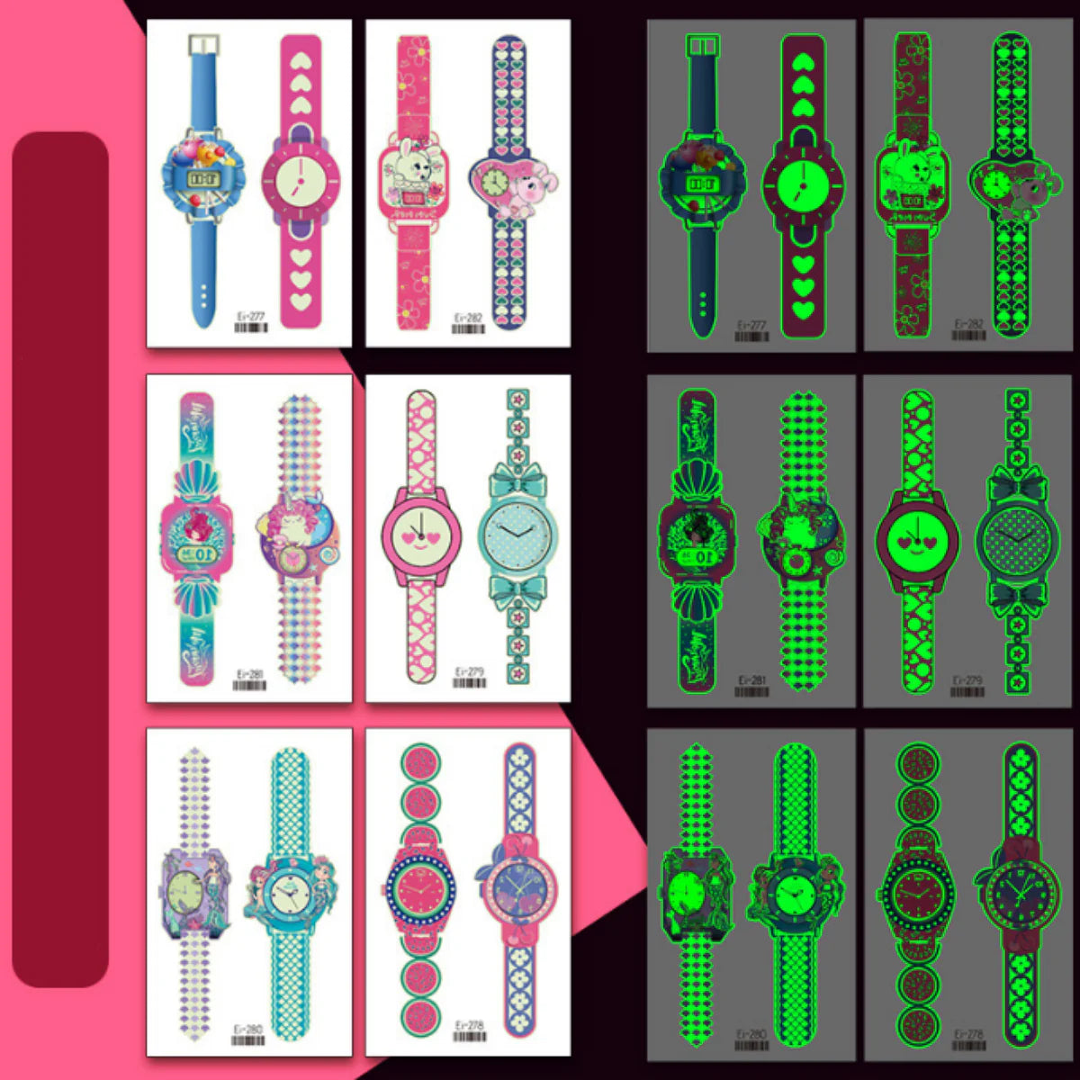 Glow-in-the-Dark Watch Stickers
