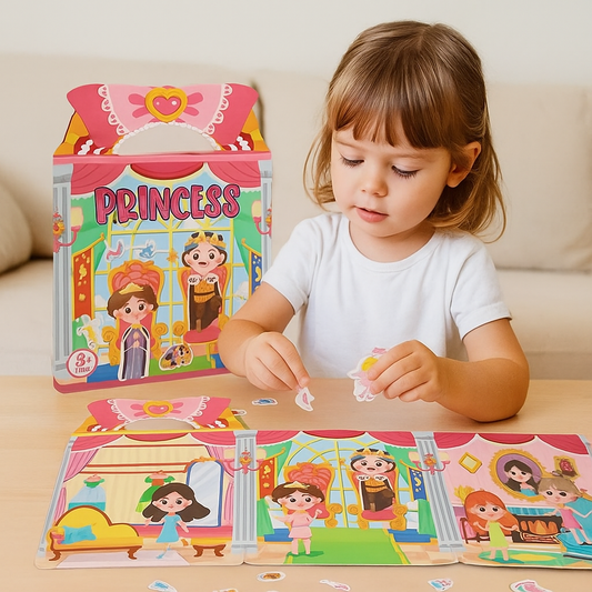 Reusable Montessori sticker books with various themes
