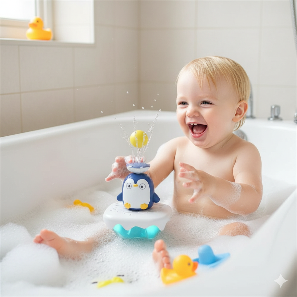 Sprinkling Penguin Bath Toy