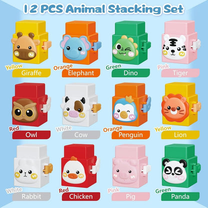 Educational Montessori Animal Stacking Set Building Toy