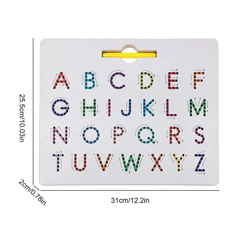 Educational magnetic ball writing board
