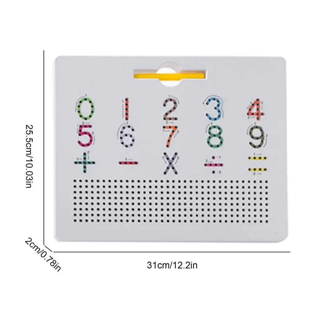 Educational magnetic ball writing board