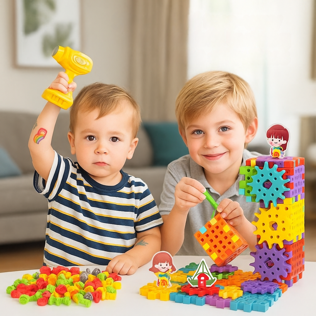 Montessori 3D Gear and Puzzle Blocks